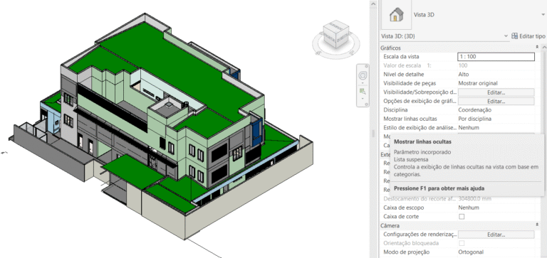 Modelo 3D da unidade Hemominas em São João del Rei - orçamento de obra pública